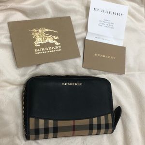 Authentic Burberry check wallet